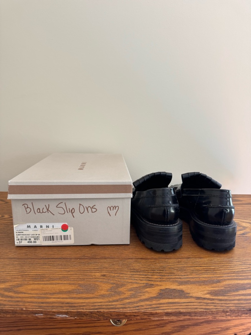 Marni Black Fringe Leather Loafers - Picture 3 of 5